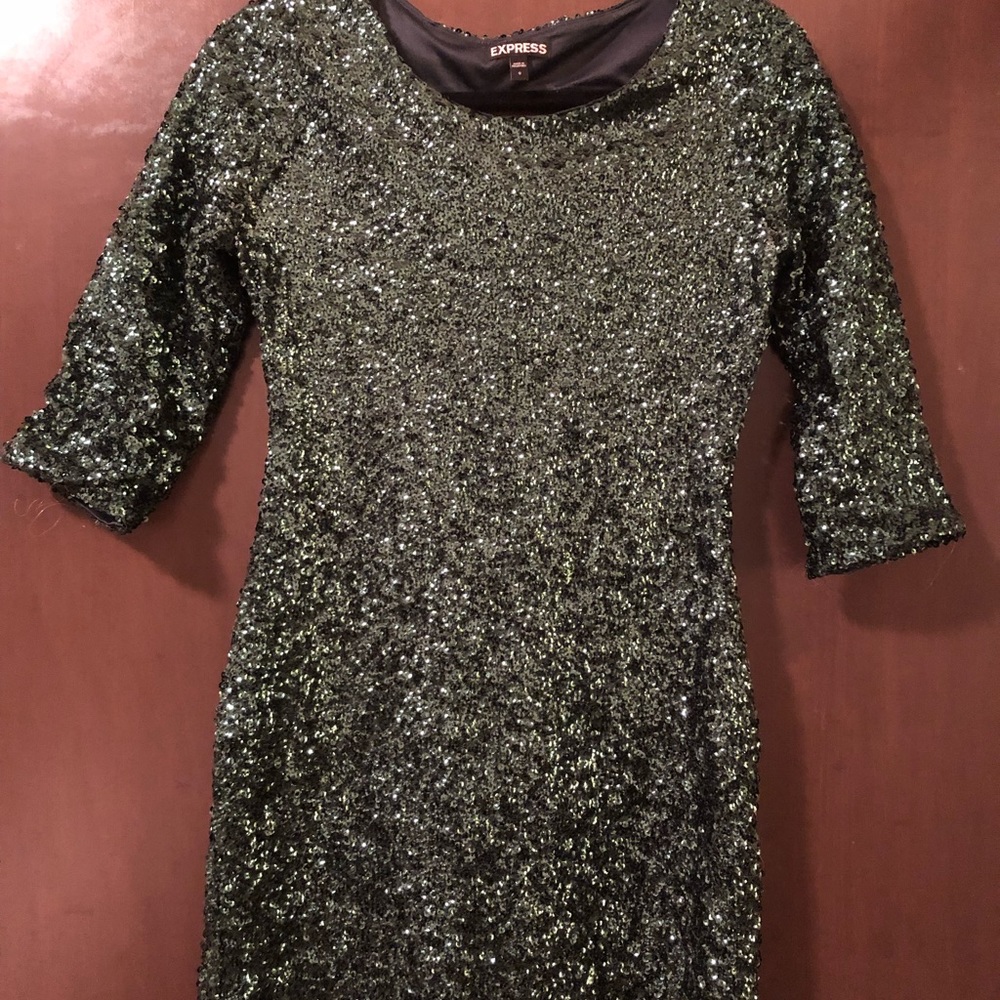Green Sequin Cocktail Dress